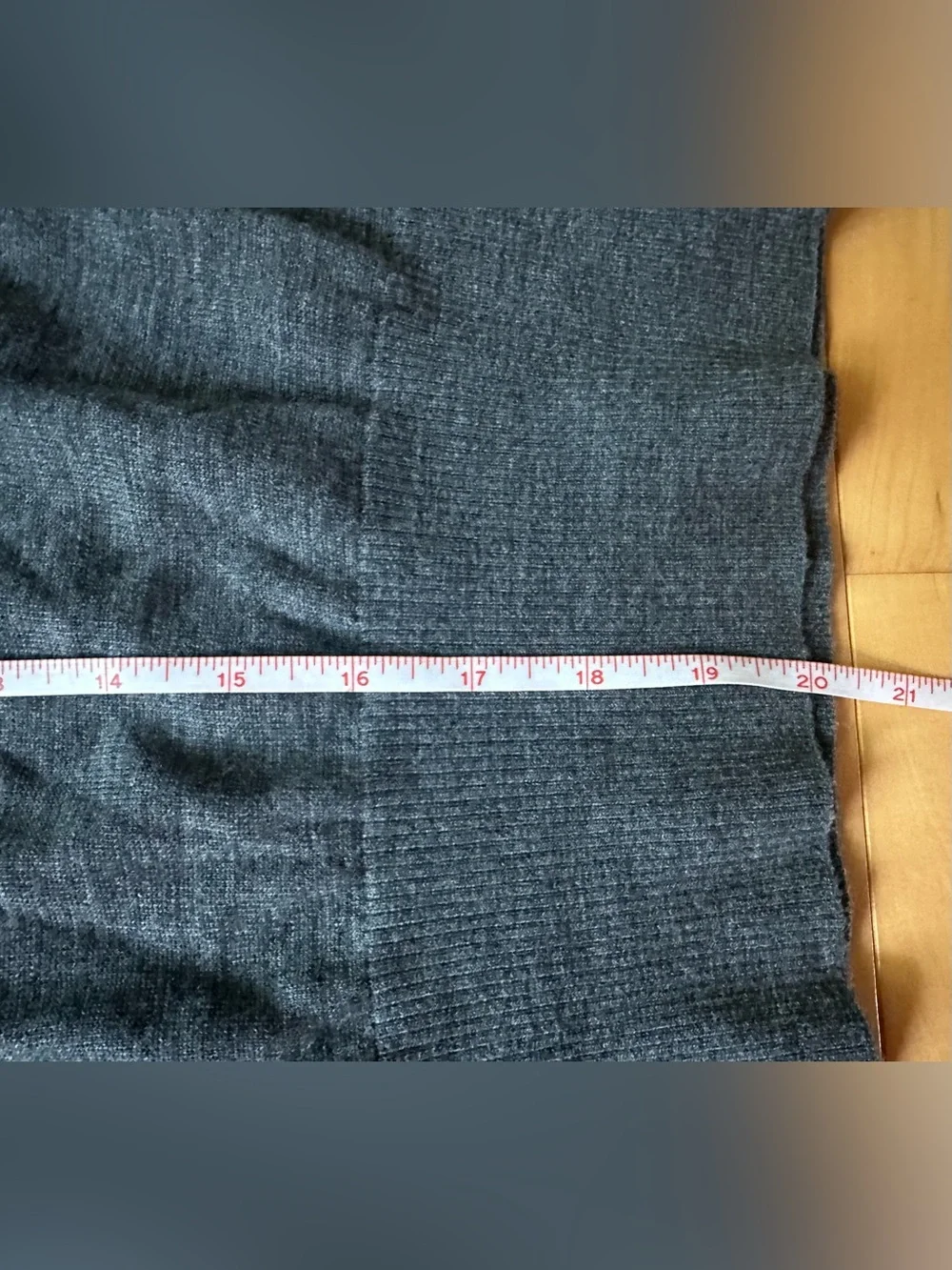 BCBGMaxAzria • 100% merino wool • v-neck sweater • charcoal gray • small